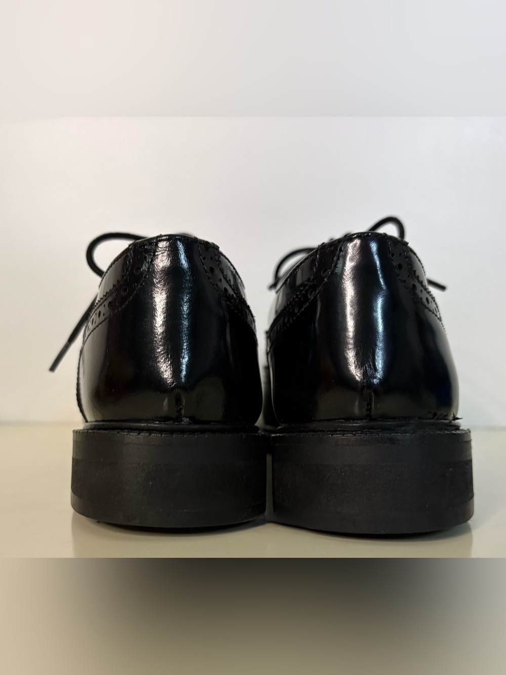 NWT Jeffrey Campbell Moyra Wingtip Black Leather Oxford Shoe 8 - Picture 4 of 11